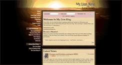 Desktop Screenshot of mylionking.com