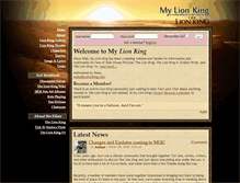 Tablet Screenshot of mylionking.com